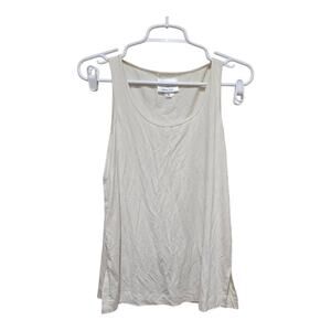 Marla Wynne Chico’s Tank XS Ivory Soft Stretch Minimalist Top
